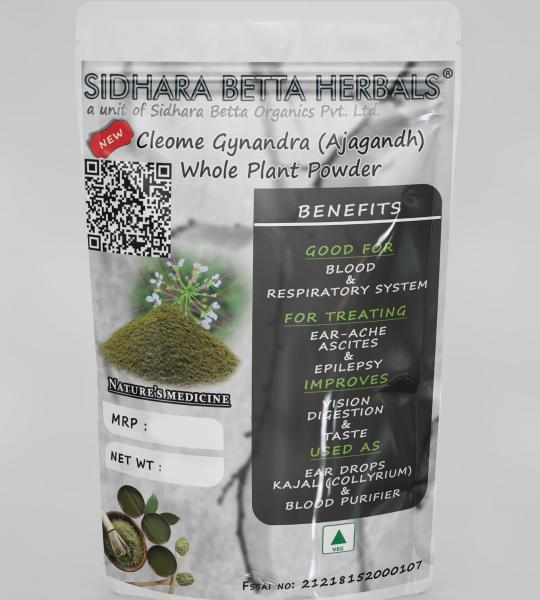 Cleome Gynandra Whole Plant Powder | Ajagandh | Putigandha | Ugragandha | Bhutmulla | Hurhuria