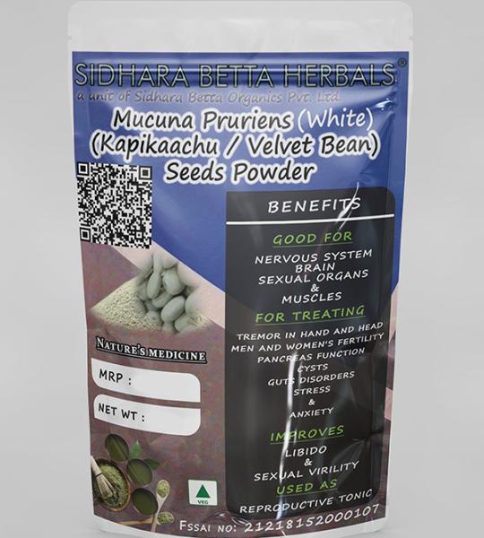 Mucuna Pruriens Seeds Powder (White) | Kapikaachu | Velvet Bean